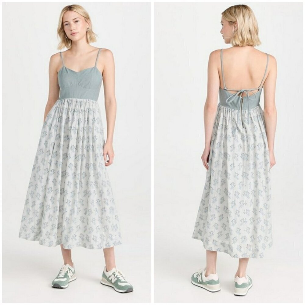 💕THE GREAT.💕 The Camelia Dress ~ Crystal Blue Size 3 = Large NWT - Picture 6 of 16